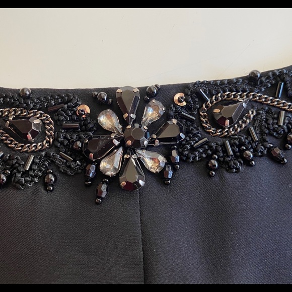 LAFAYETTE 148 Elegant black silk “Athena” bejeweled tunic NWT sz 12 - 14 LOVELY! - Picture 7 of 16